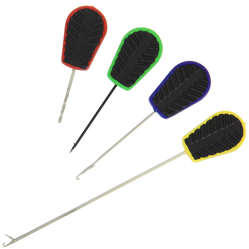 NGT 4pc Soft Grip Carp Fishing Tool Set – PVA Long, Short, Baiting Needle & Drill